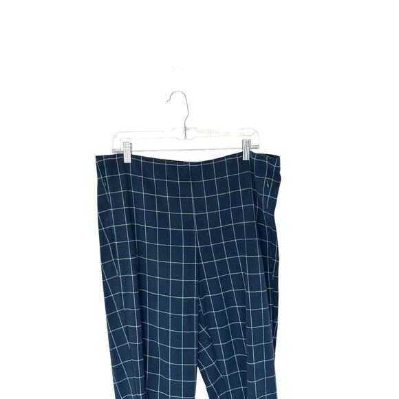 J. Jill Essential Cotton Stretch Pants Blue Pull On Straight Leg Size 16 Tall - Picture 7 of 13